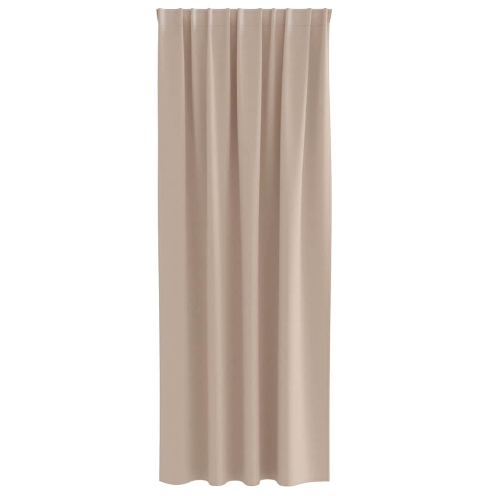 Zavjese za blackout s prstenovima 2 pcs Sivo-smeđa 245 x 140 cm