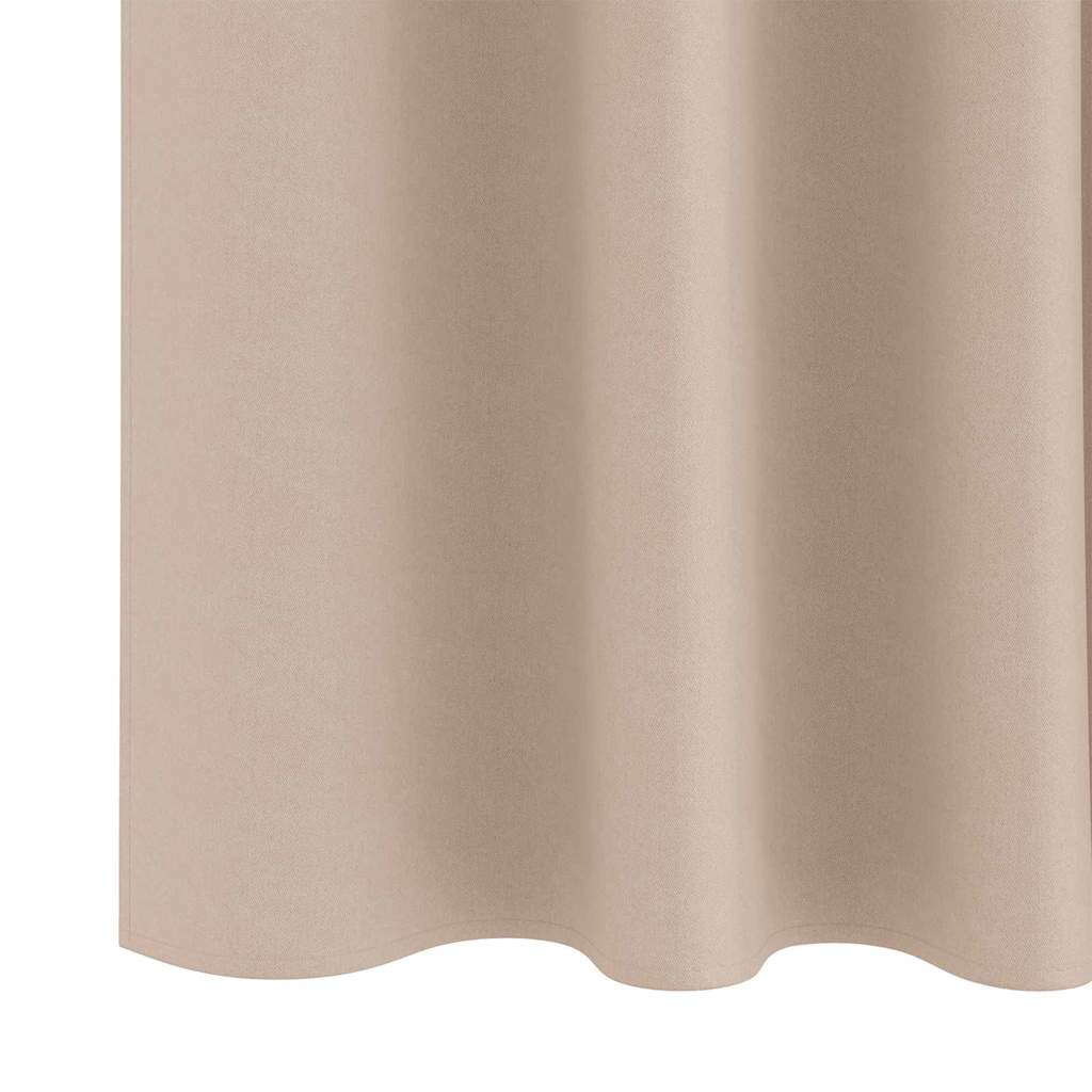 Zavjese za blackout s prstenovima 2 pcs Sivo-smeđa 260 x 140 cm