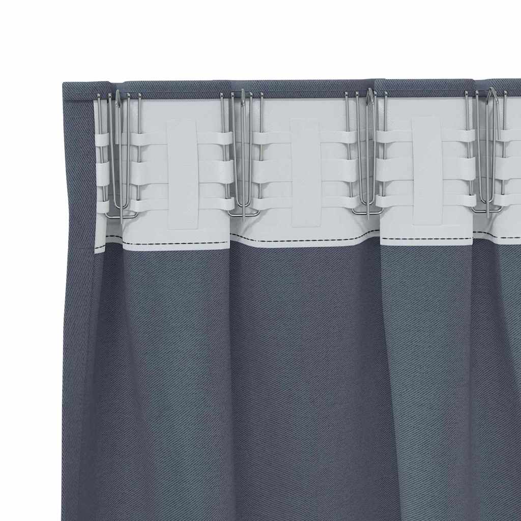 Zavjese za blackout s prstenovima 2 pcs Antracit 140 x 140 cm