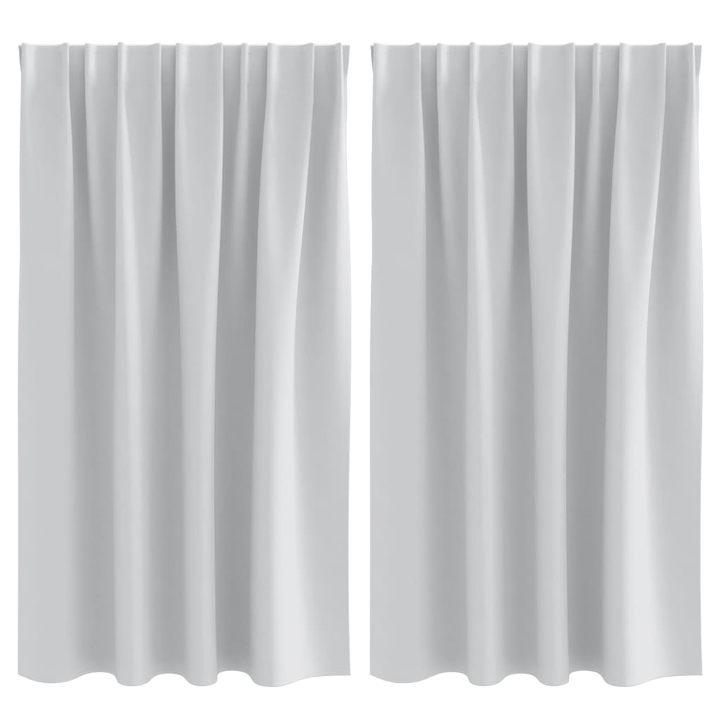 Zavjese za blackout s prstenovima 2 pcs Svijetlo Siva