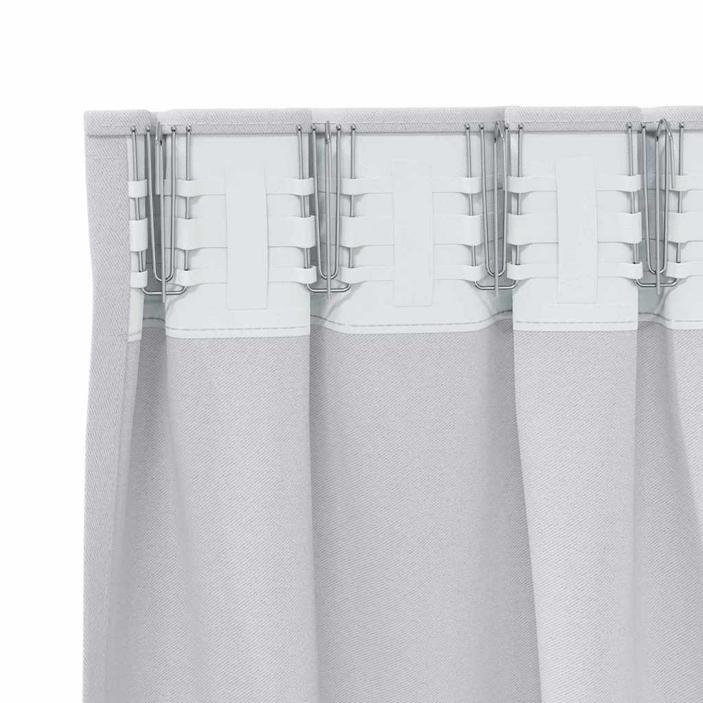Zavjese za blackout s prstenovima 2 pcs Svijetlo siva