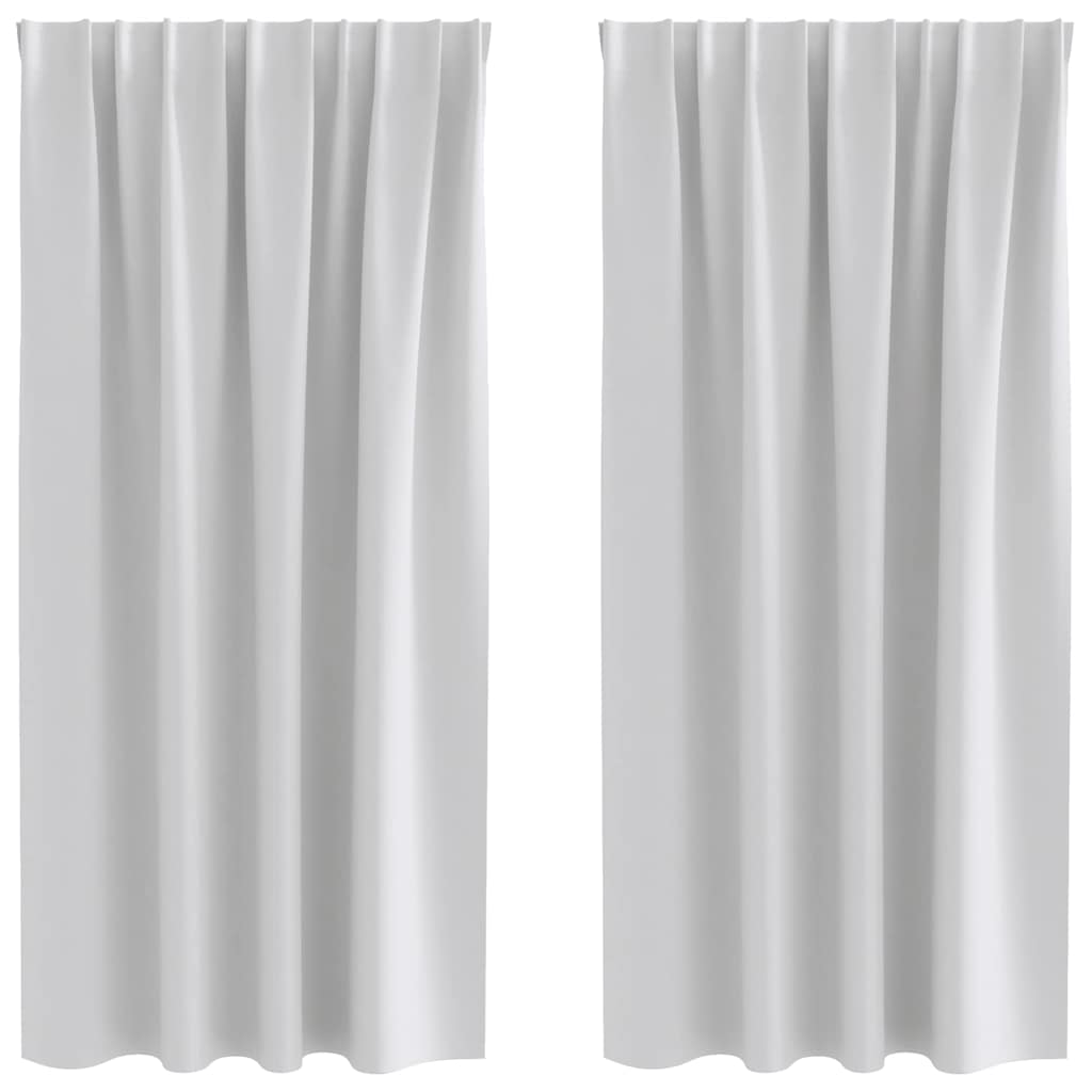 Zavjese za blackout s prstenovima 2 pcs Svijetlo siva