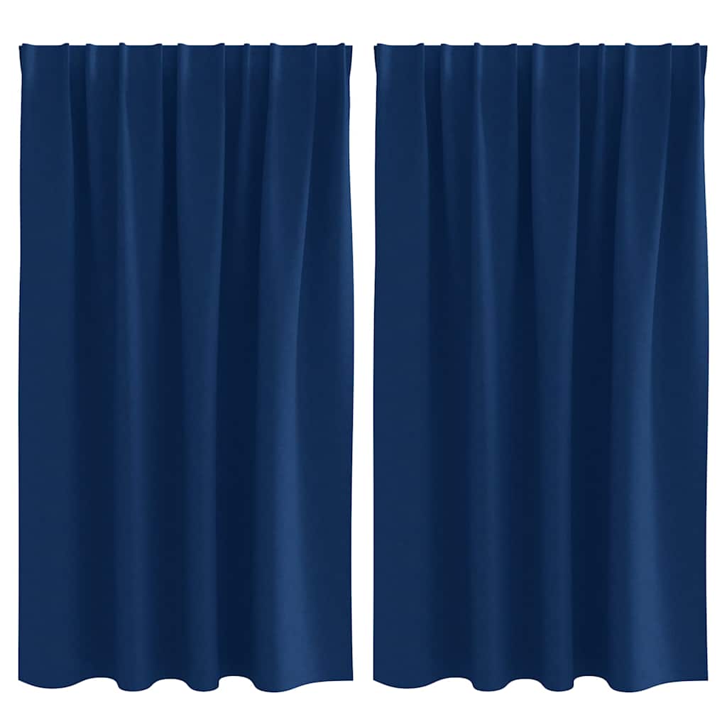 Zavjese za blackout s prstenovima 2 pcs Tamno plava