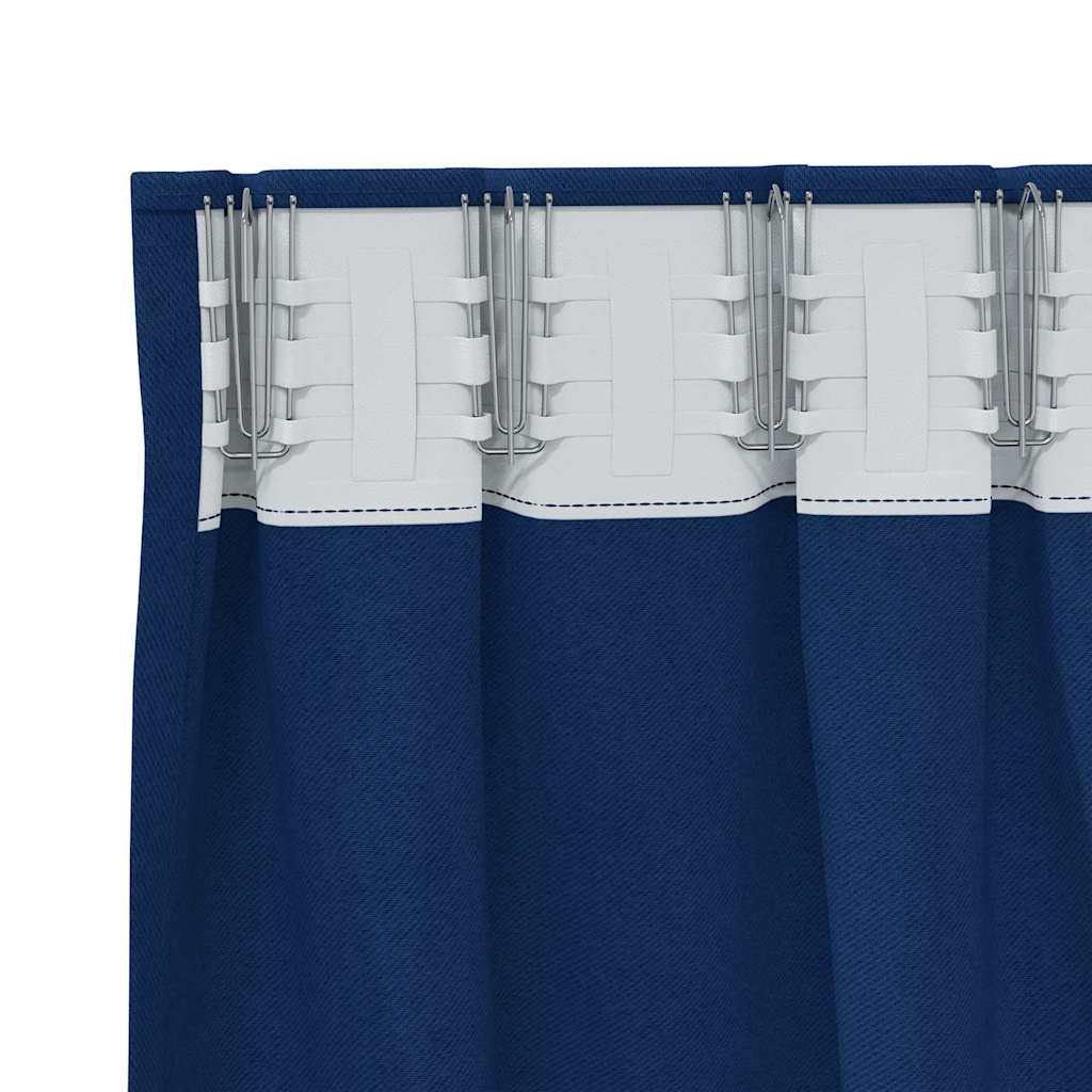 Zavjese za blackout s prstenovima 2 pcs Tamno plava