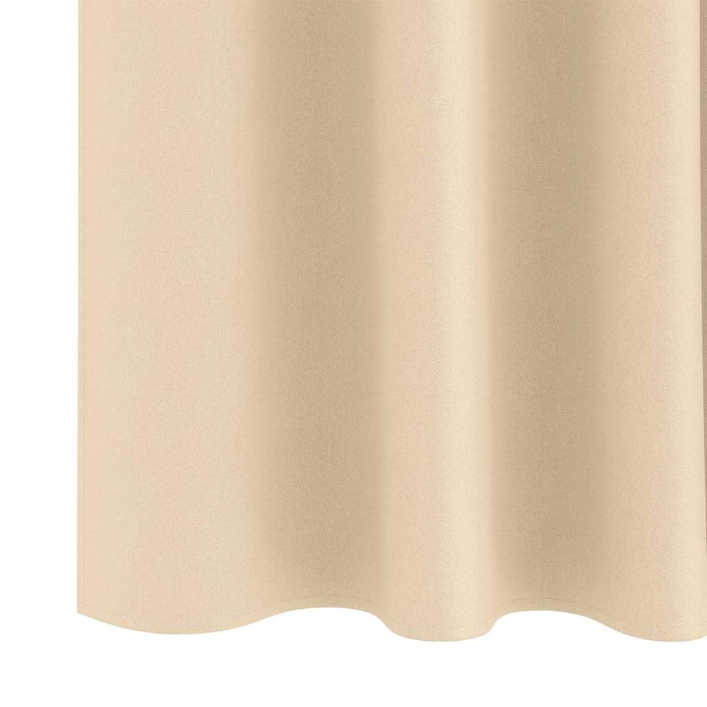 Zavjese za blackout s prstenovima 2 pcs Krema 140 x 140 cm