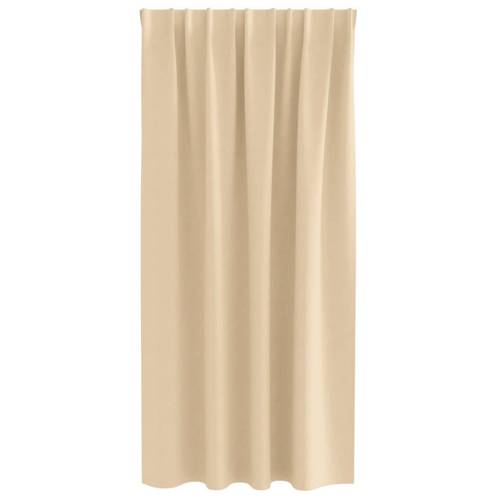 Zavjese za blackout s prstenovima 2 pcs Krema 175 x 140 cm
