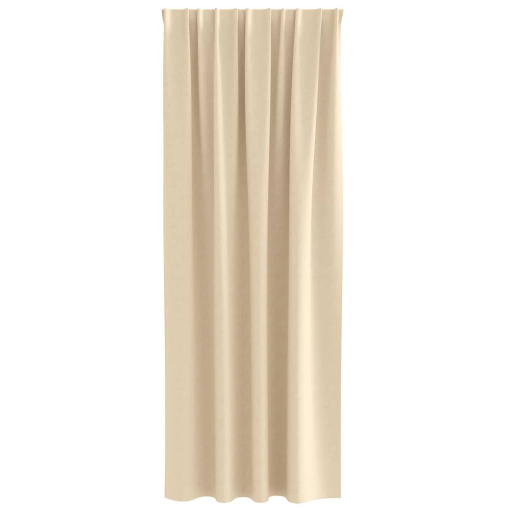 Zavjese za blackout s prstenovima 2 pcs Krema 245 x 140 cm