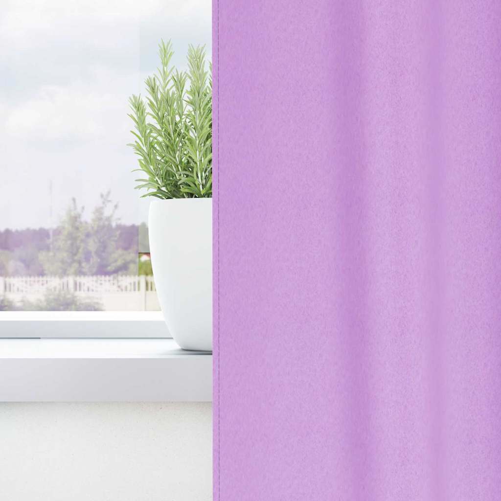 Zavjese za blackout s prstenovima 2 pcs Ljubičasta 225 x 140 cm