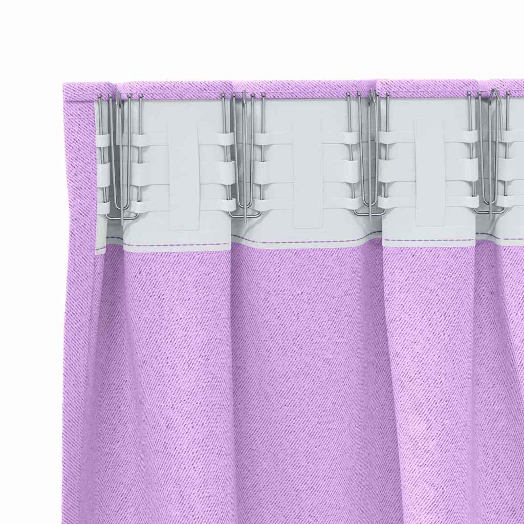 Zavjese za blackout s prstenovima 2 pcs Ljubičasta 245 x 140 cm