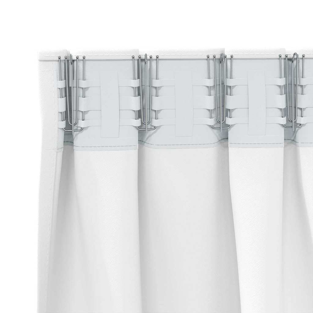 Zavjese za blackout s prstenovima 2 pcs Bjela svijetla