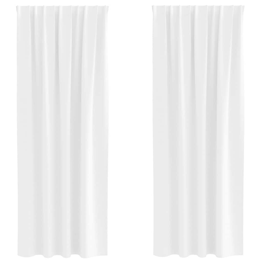 Zavjese za blackout s prstenovima 2 pcs Bjela svijetla