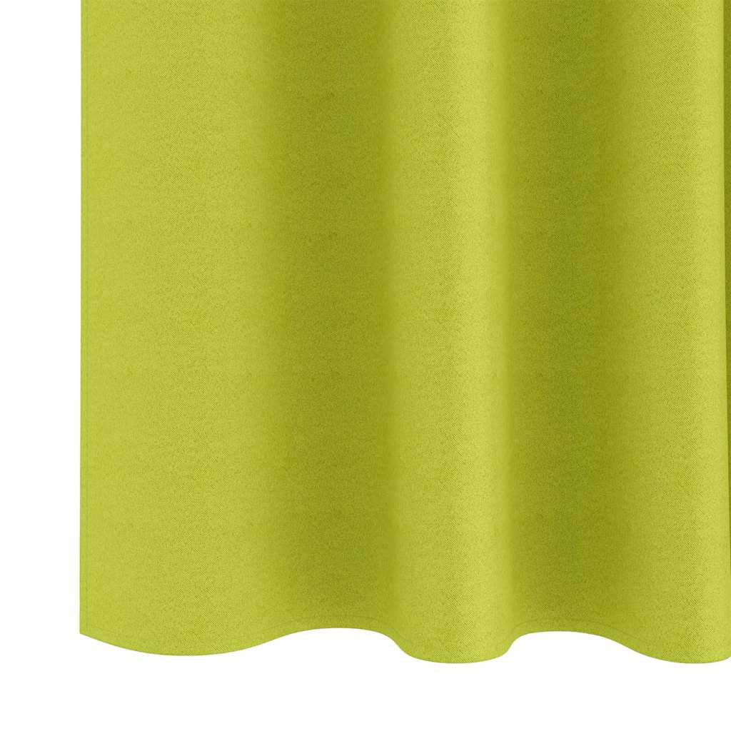 Zavjese za blackout s prstenovima 2 pcs Zelena 140 x 140 cm