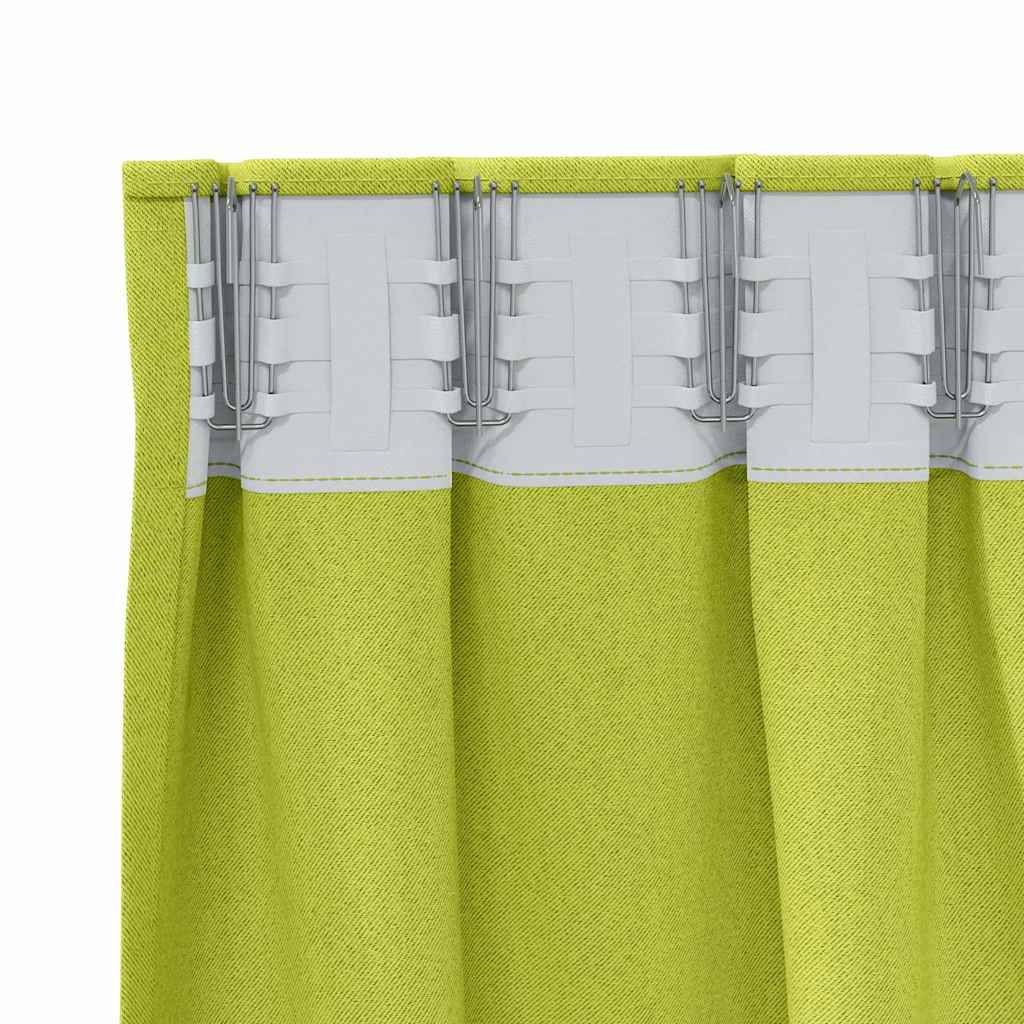 Zavjese za blackout s prstenovima 2 pcs Zelena 175 x 140 cm