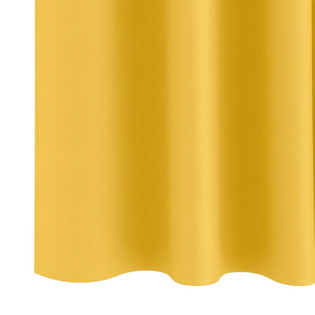 Zavjese za blackout s prstenovima 2 pcs Žuta 140 x 140 cm