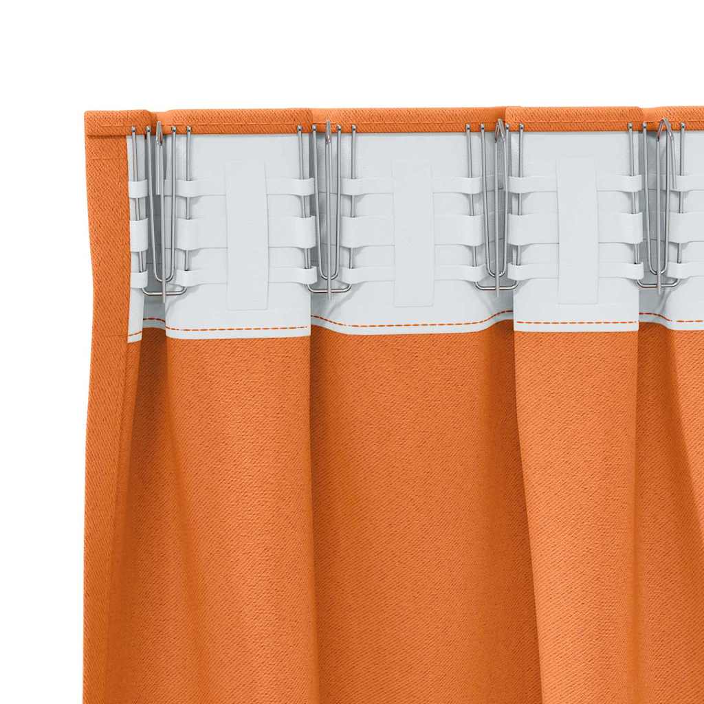Zavjese za blackout s prstenovima 2 pcs Narančasta 175 x 140 cm