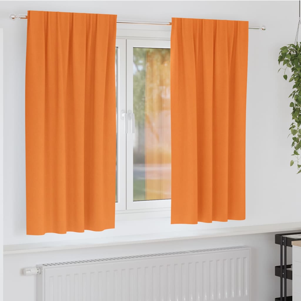 Zavjese za blackout s prstenovima 2 pcs Narančasta 175 x 140 cm