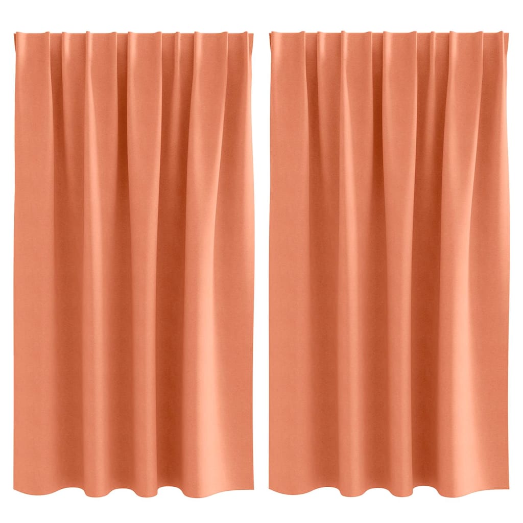 Zavjese za blackout s prstenovima 2 pcs Terakota 140 x 140 cm