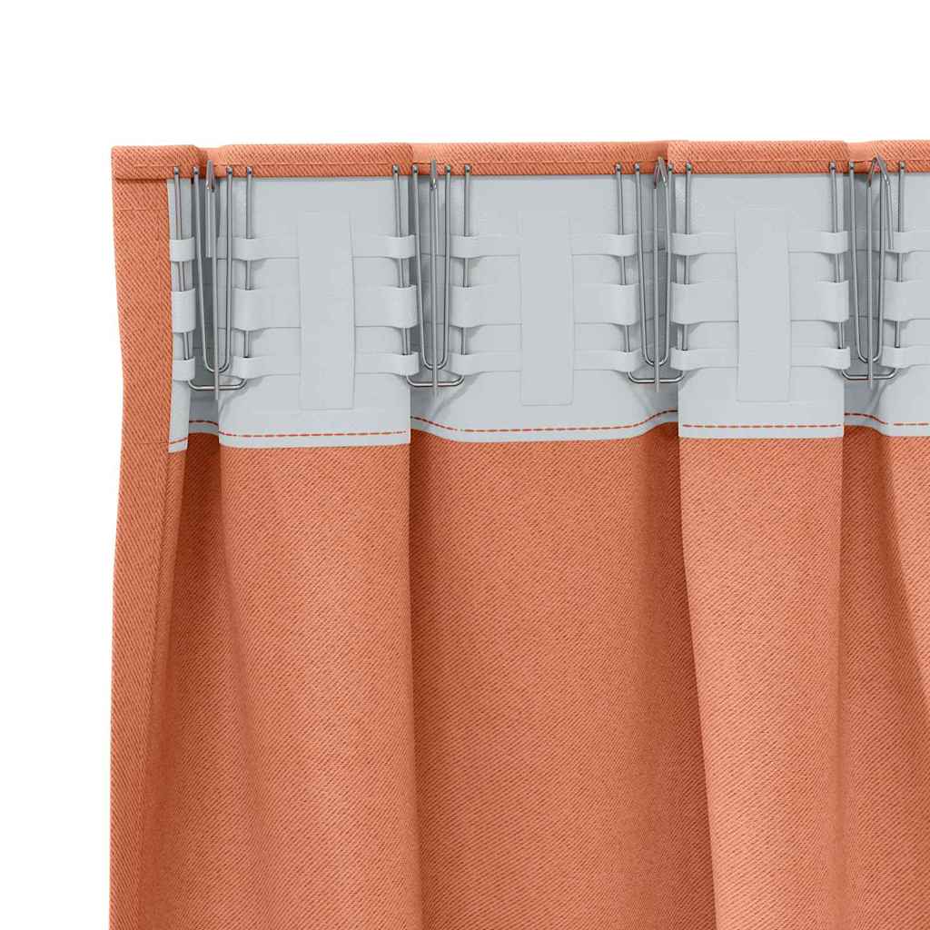 Zavjese za blackout s prstenovima 2 pcs Terakota 175 x 140 cm