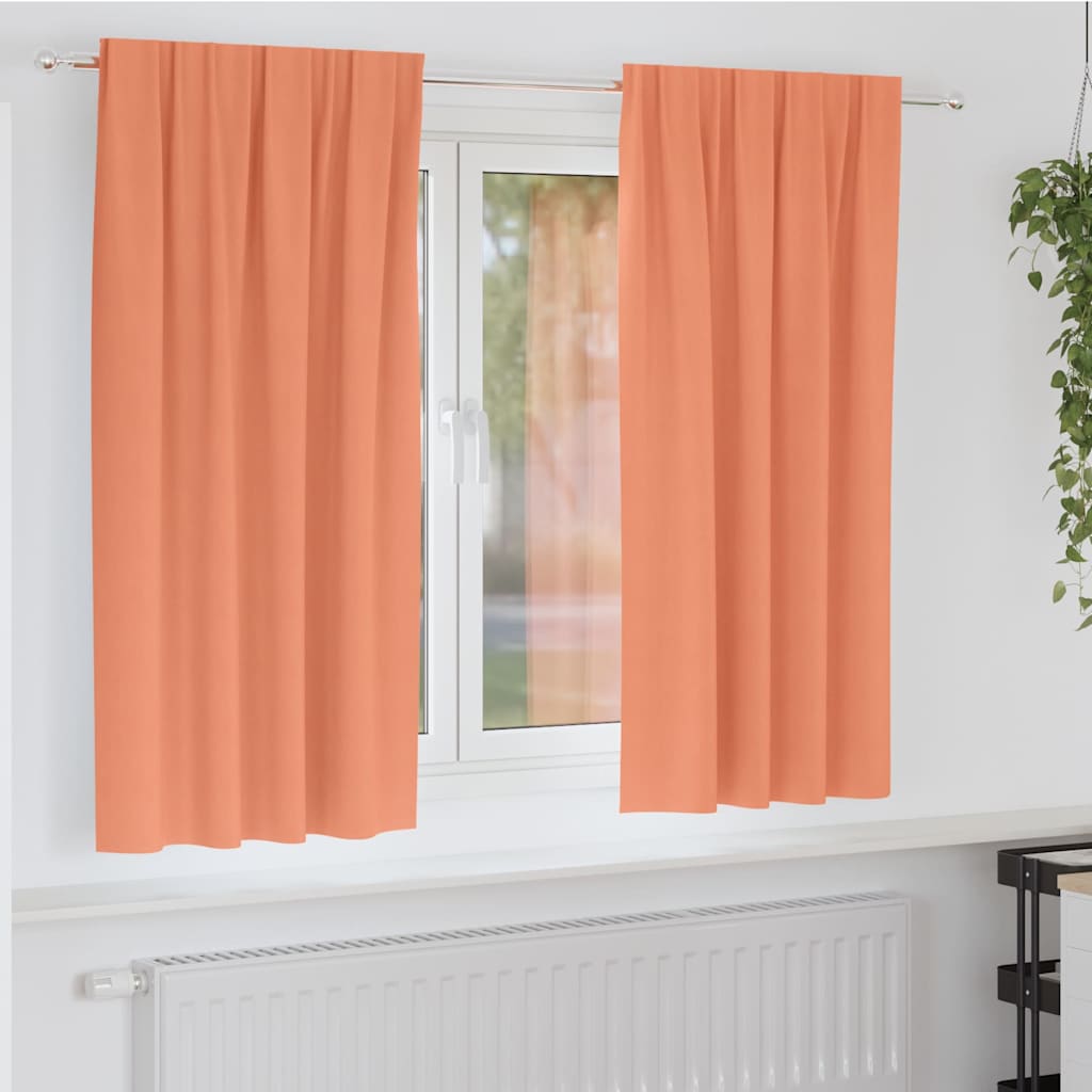 Zavjese za blackout s prstenovima 2 pcs Terakota 175 x 140 cm