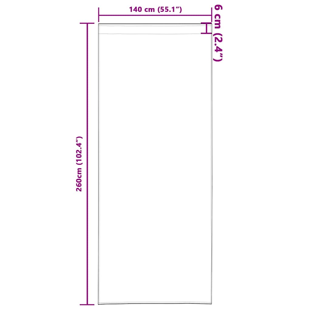 Zavjese za blackout s prstenovima 2 pcs Tirkizna 260 x 140 cm