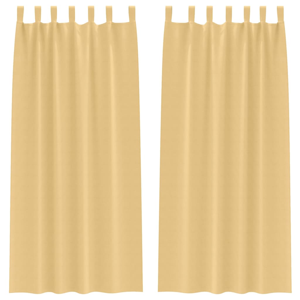 Zavjese za blackout s prstenovima 2 pcs Bež 245 x 140 cm
