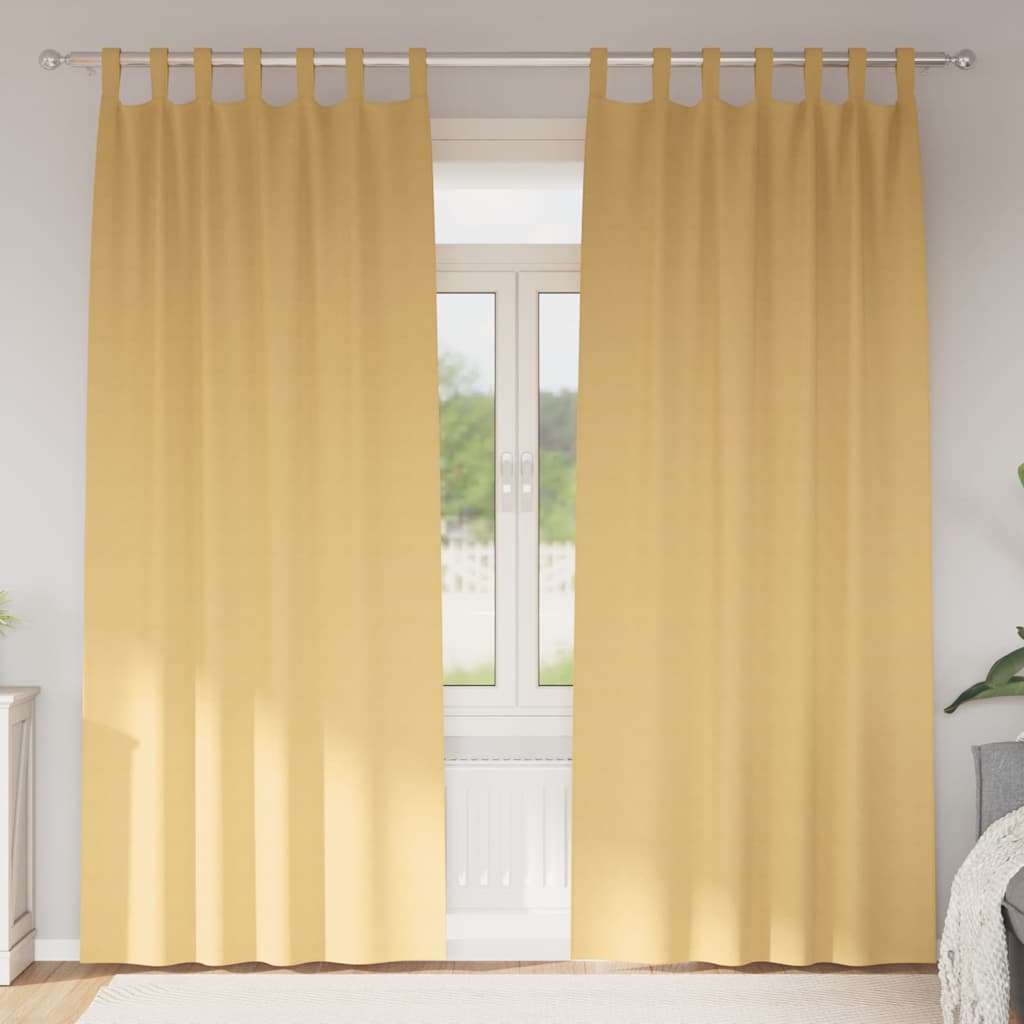 Zavjese za blackout s prstenovima 2 pcs Bež 260 x 140 cm