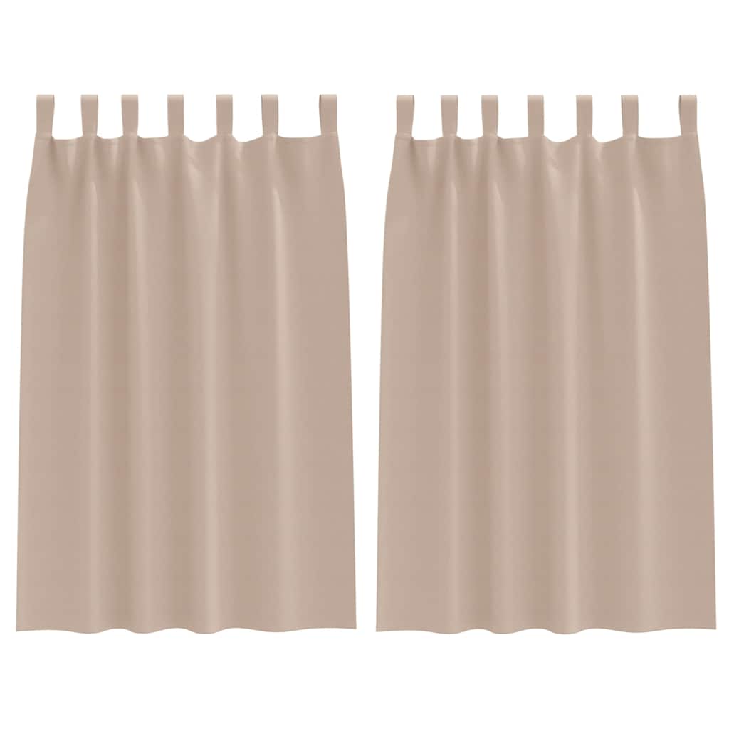 Zavjese za blackout s prstenovima 2 pcs Sivo-smeđa 175 x 140 cm