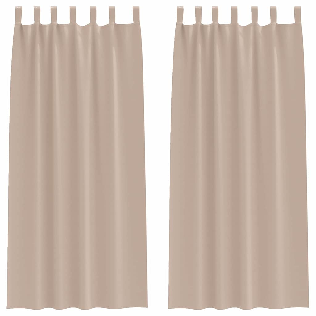 Zavjese za blackout s prstenovima 2 pcs Sivo-smeđa 225 x 140 cm