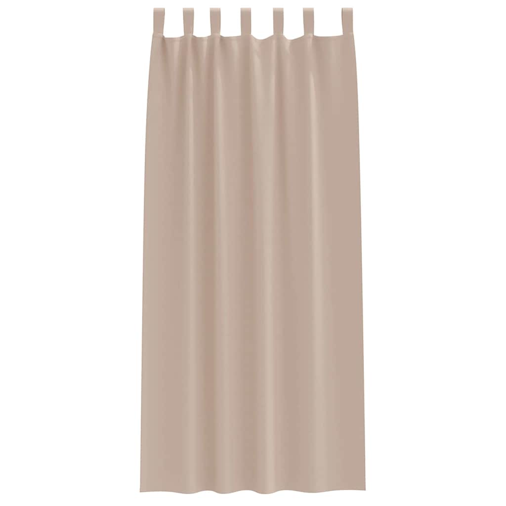 Zavjese za blackout s prstenovima 2 pcs Sivo-smeđa 245 x 140 cm