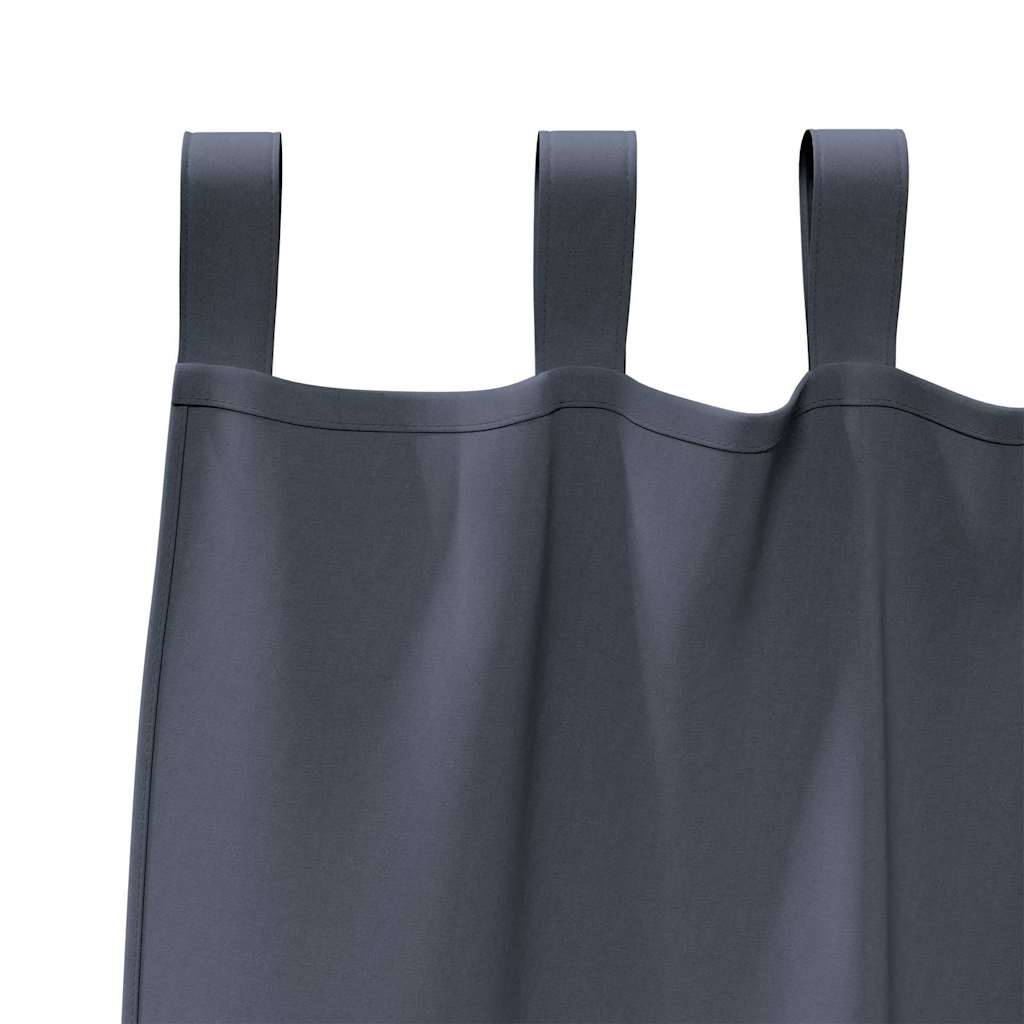 Zavjese za blackout s prstenovima 2 pcs Antracit 140 x 140 cm