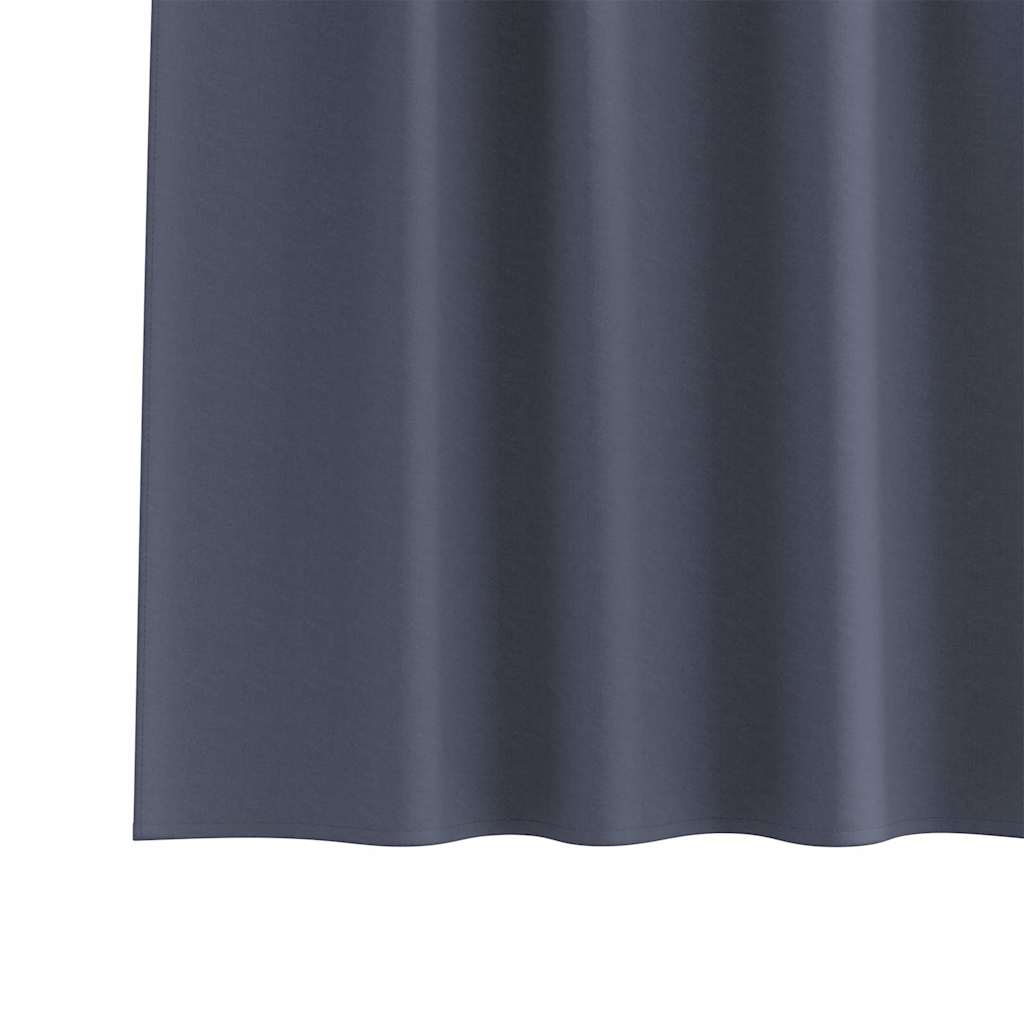 Zavjese za blackout s prstenovima 2 pcs Antracit 140 x 140 cm