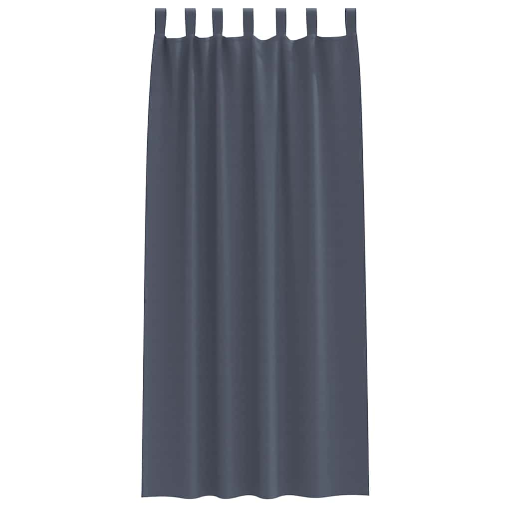 Zavjese za blackout s prstenovima 2 pcs Antracit 225 x 140 cm