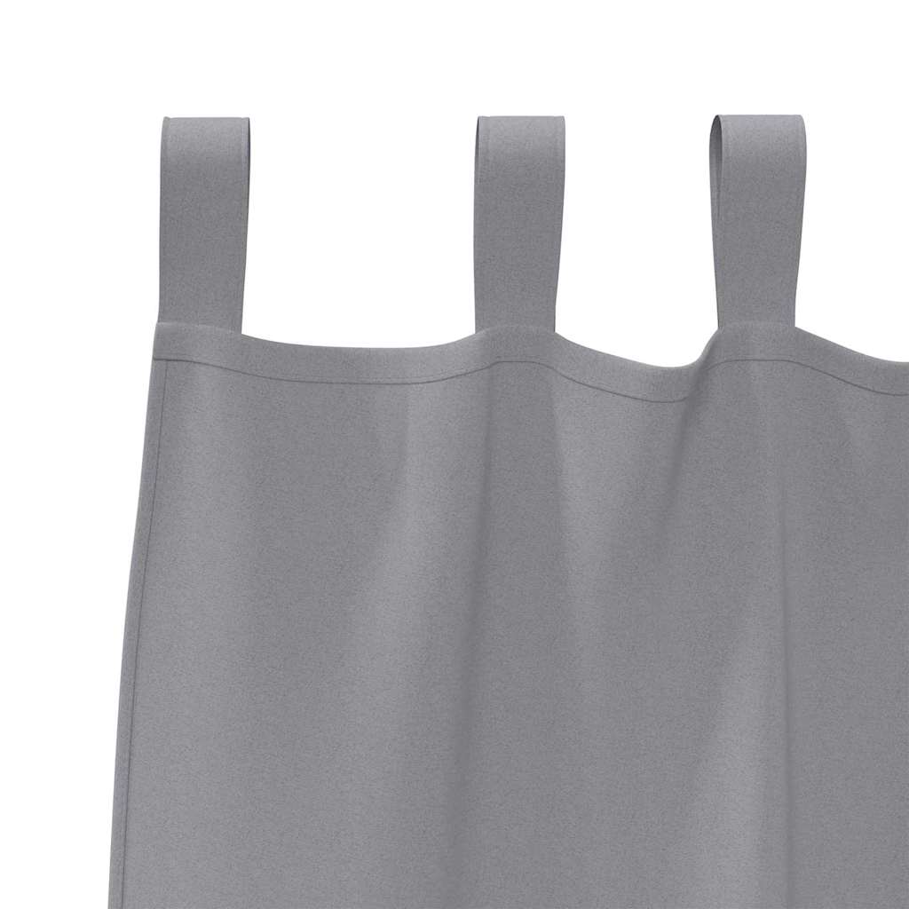 Zavjese za blackout s prstenovima 2 pcs Svijetlo siva
