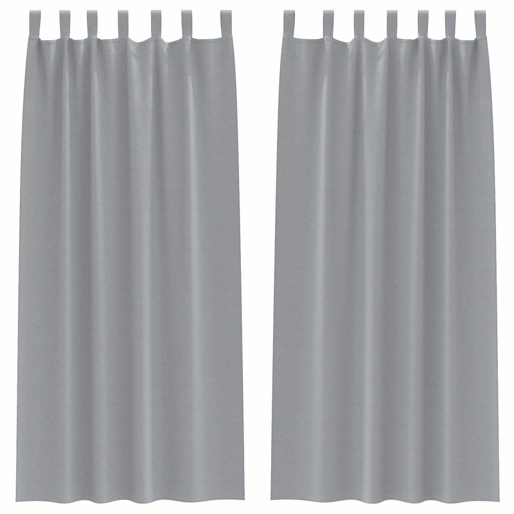 Zavjese za blackout s prstenovima 2 pcs Svijetlo siva