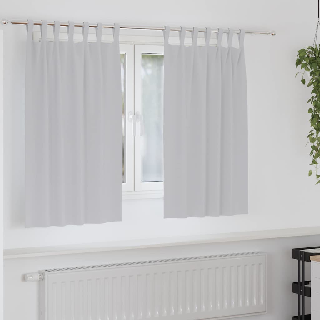 Zavjese za blackout s prstenovima 2 pcs Svijetlo siva