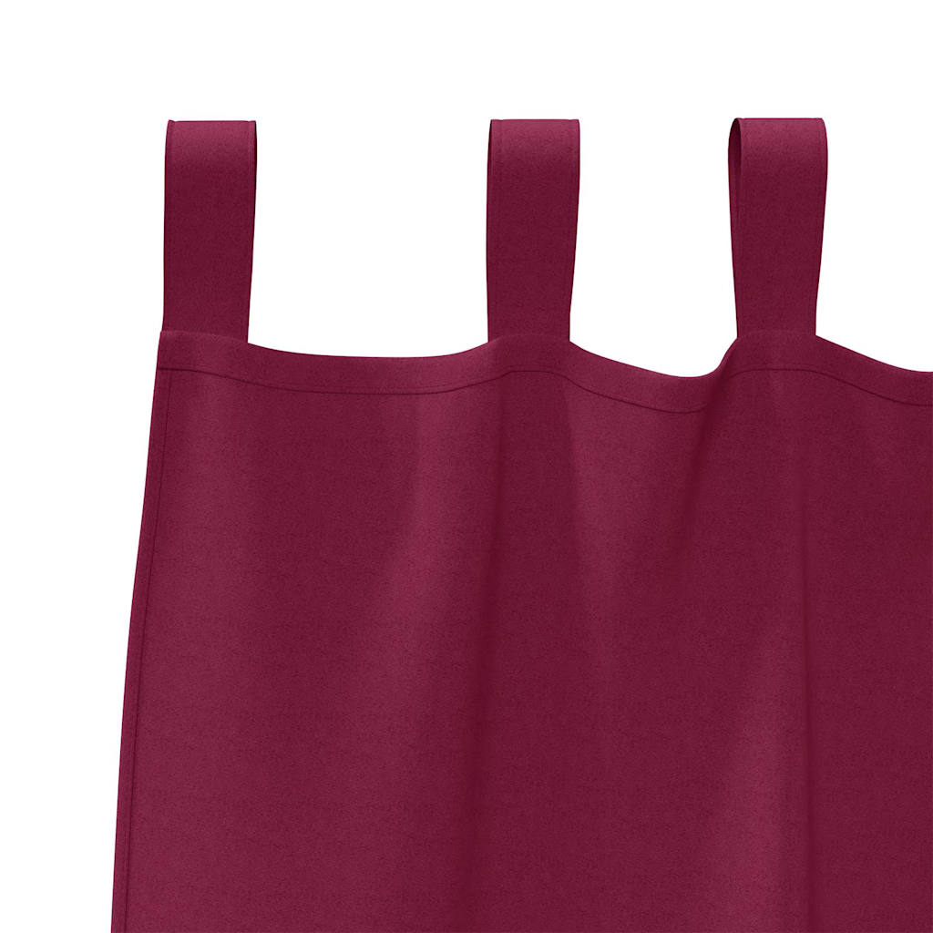 Zavjese za blackout s prstenovima 2 pcs Vinska crvena