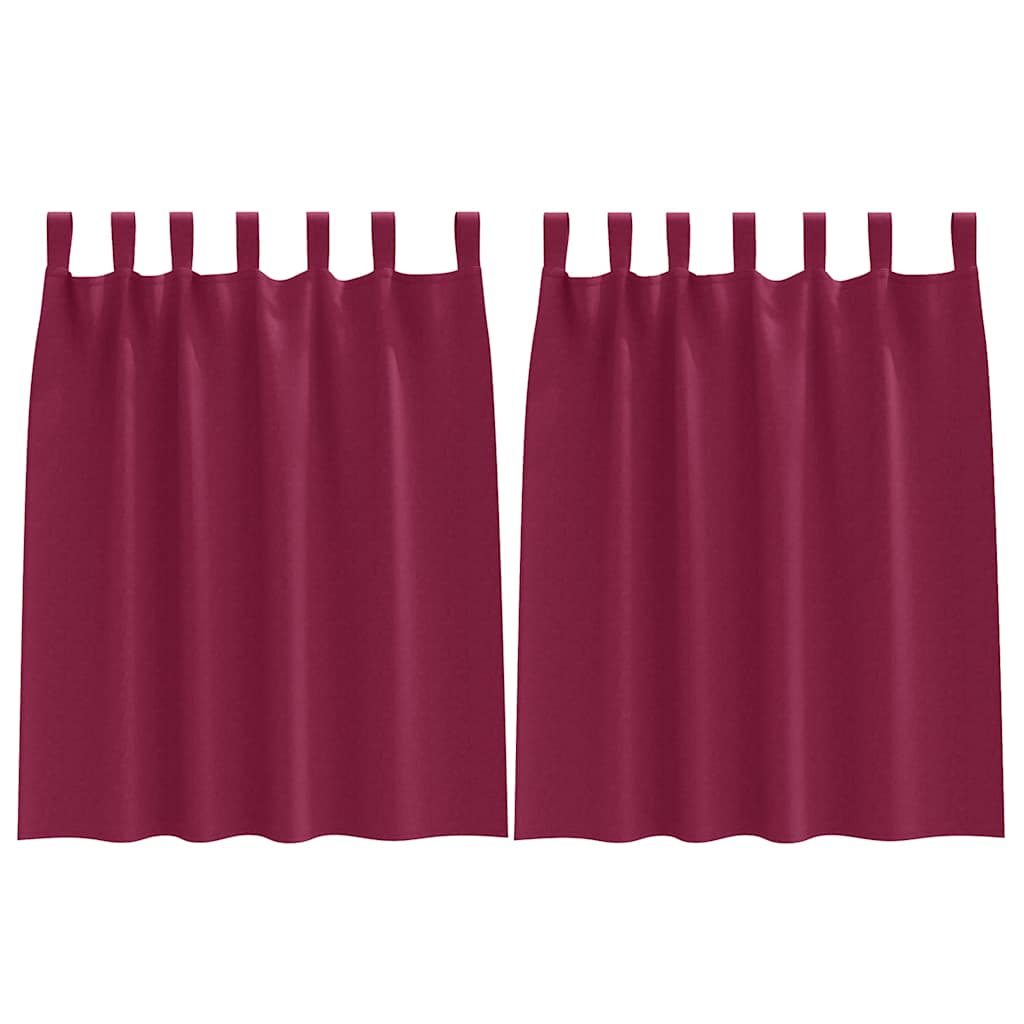 Zavjese za blackout s prstenovima 2 pcs Vinska crvena
