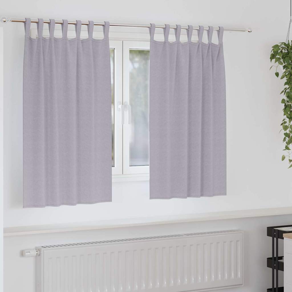 Zavjese za blackout s prstenovima 2 pcs Metalna Siva