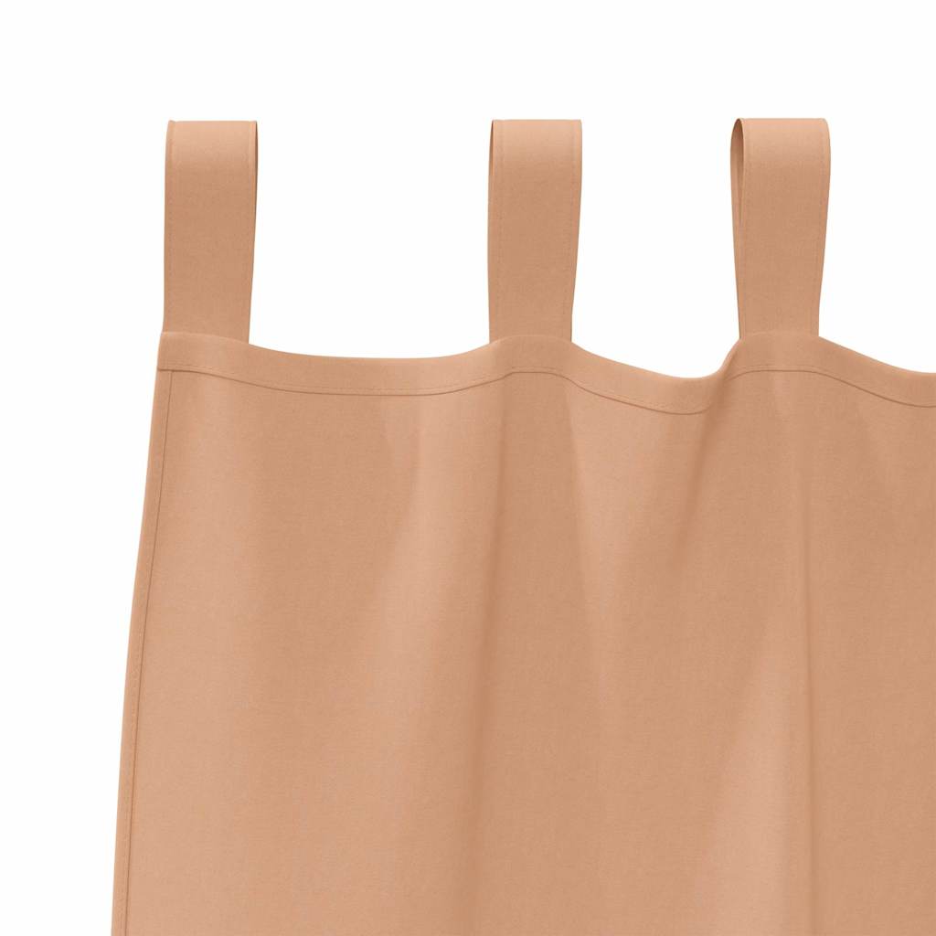Zavjese za blackout s prstenovima 2 pcs Svijetlosmeđa