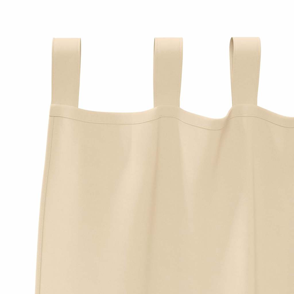 Zavjese za blackout s prstenovima 2 pcs Krema 140 x 140 cm