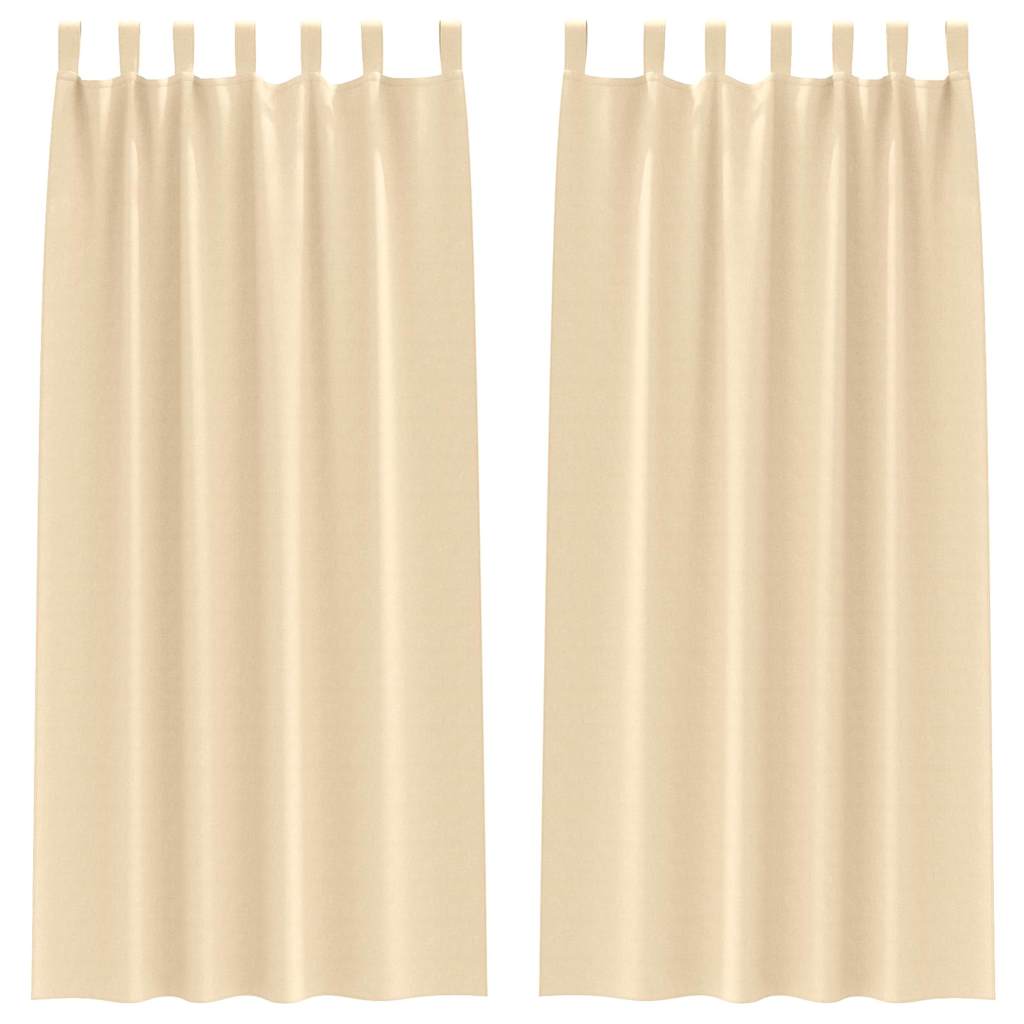 Zavjese za blackout s prstenovima 2 pcs Krema 260 x 140 cm