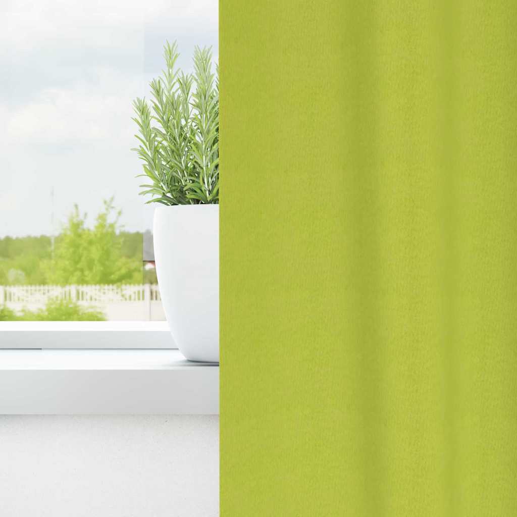 Zavjese za blackout s prstenovima 2 pcs Zelena 140 x 140 cm