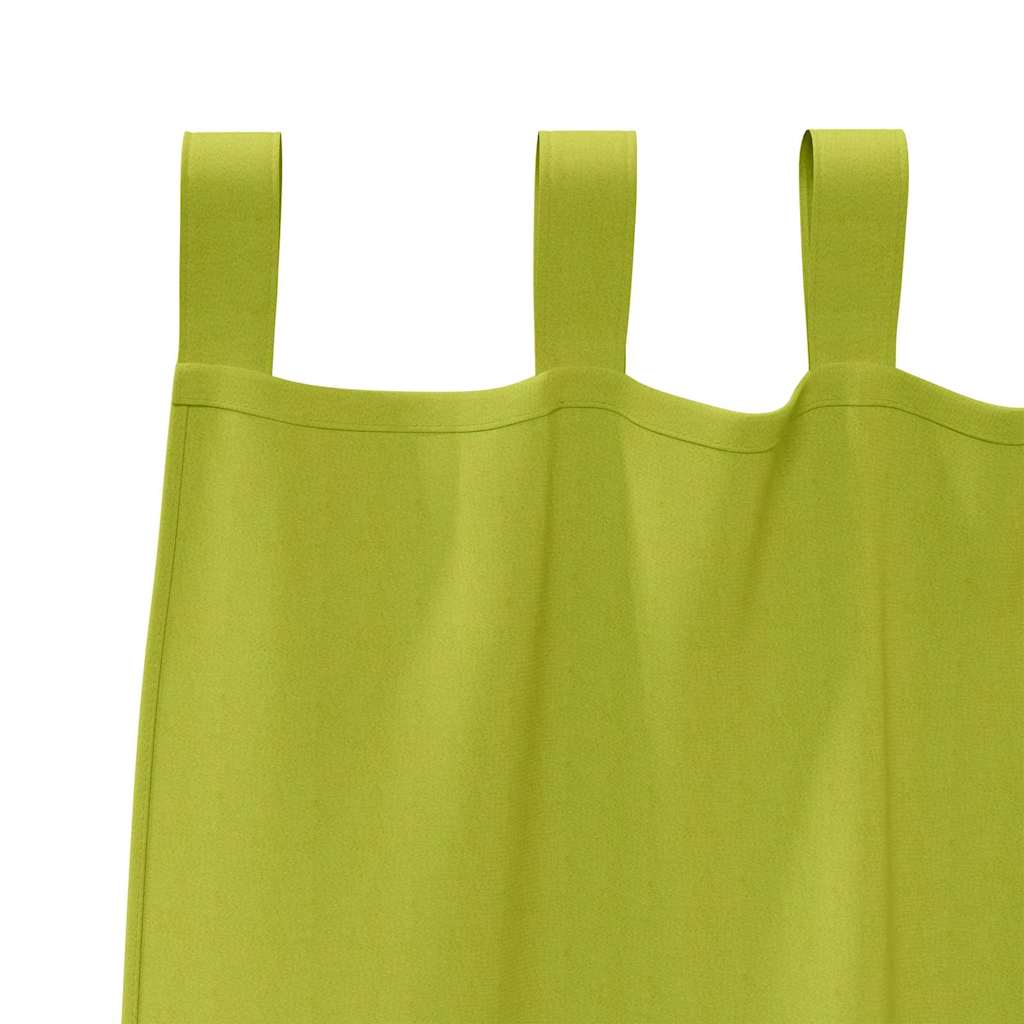Zavjese za blackout s prstenovima 2 pcs Zelena 260 x 140 cm