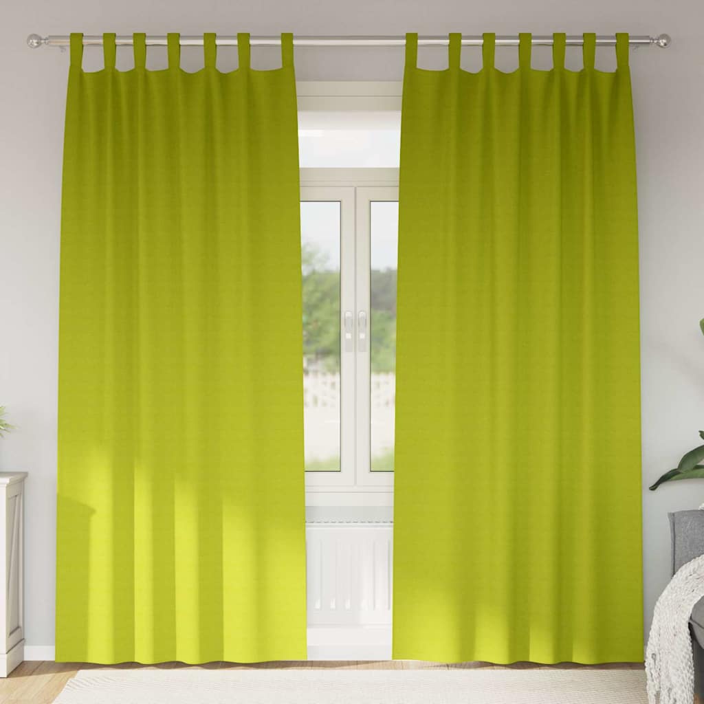 Zavjese za blackout s prstenovima 2 pcs Zelena 260 x 140 cm