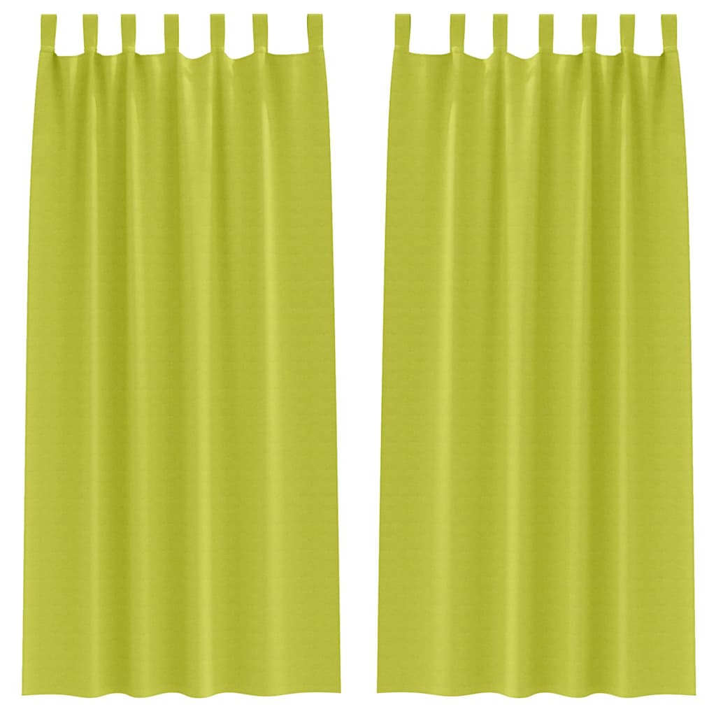 Zavjese za blackout s prstenovima 2 pcs Zelena 260 x 140 cm