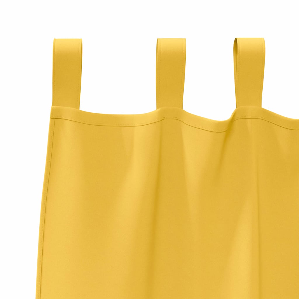 Zavjese za blackout s prstenovima 2 pcs Žuta 140 x 140 cm
