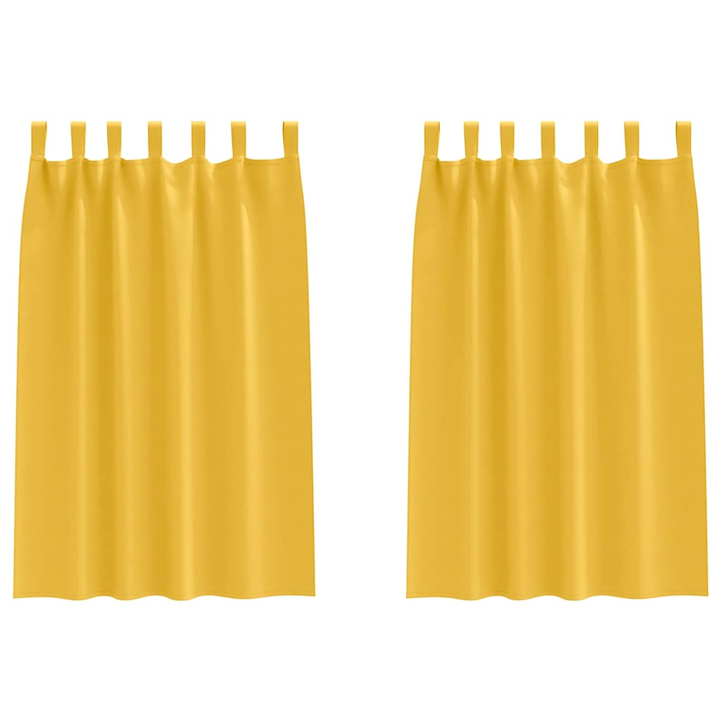 Zavjese za blackout s prstenovima 2 pcs Žuta 175 x 140 cm