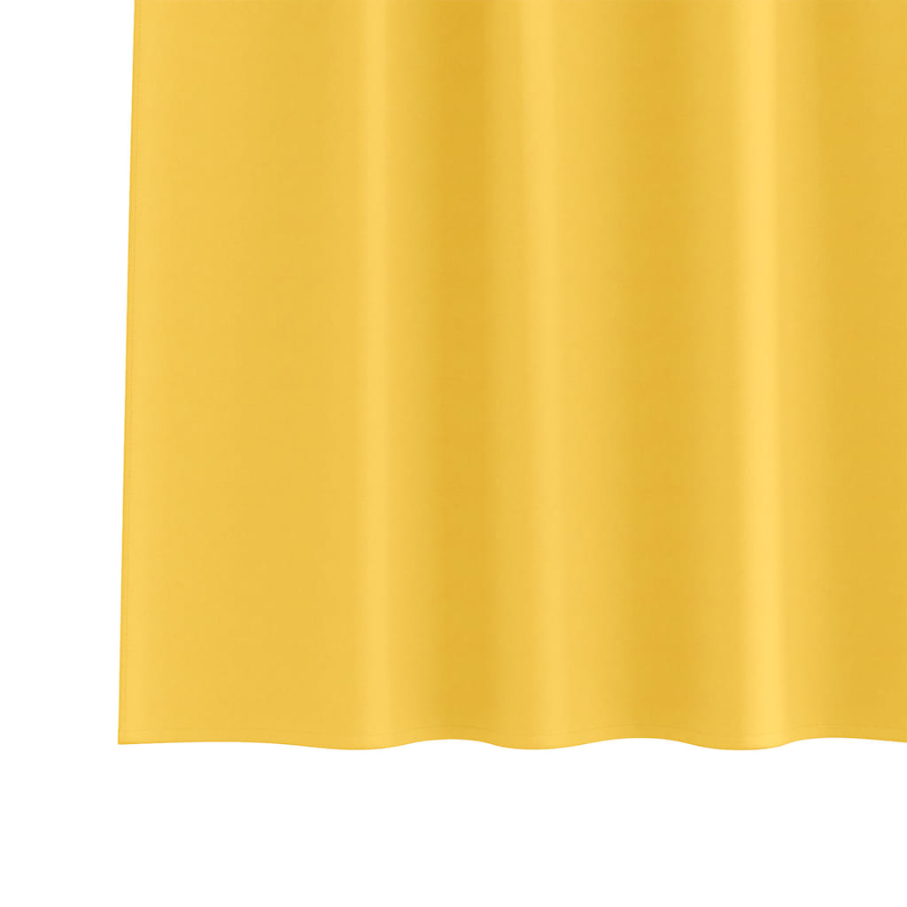 Zavjese za blackout s prstenovima 2 pcs Žuta 245 x 140 cm