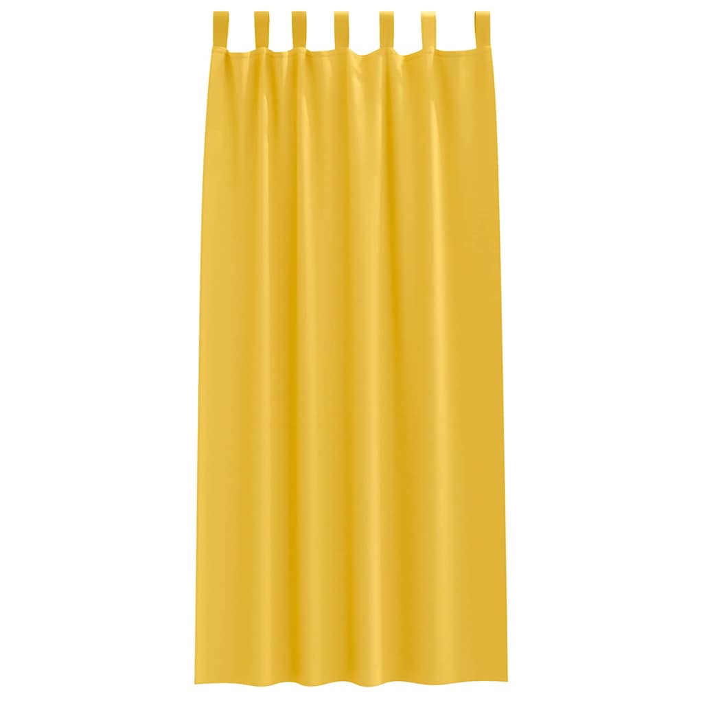 Zavjese za blackout s prstenovima 2 pcs Žuta 260 x 140 cm