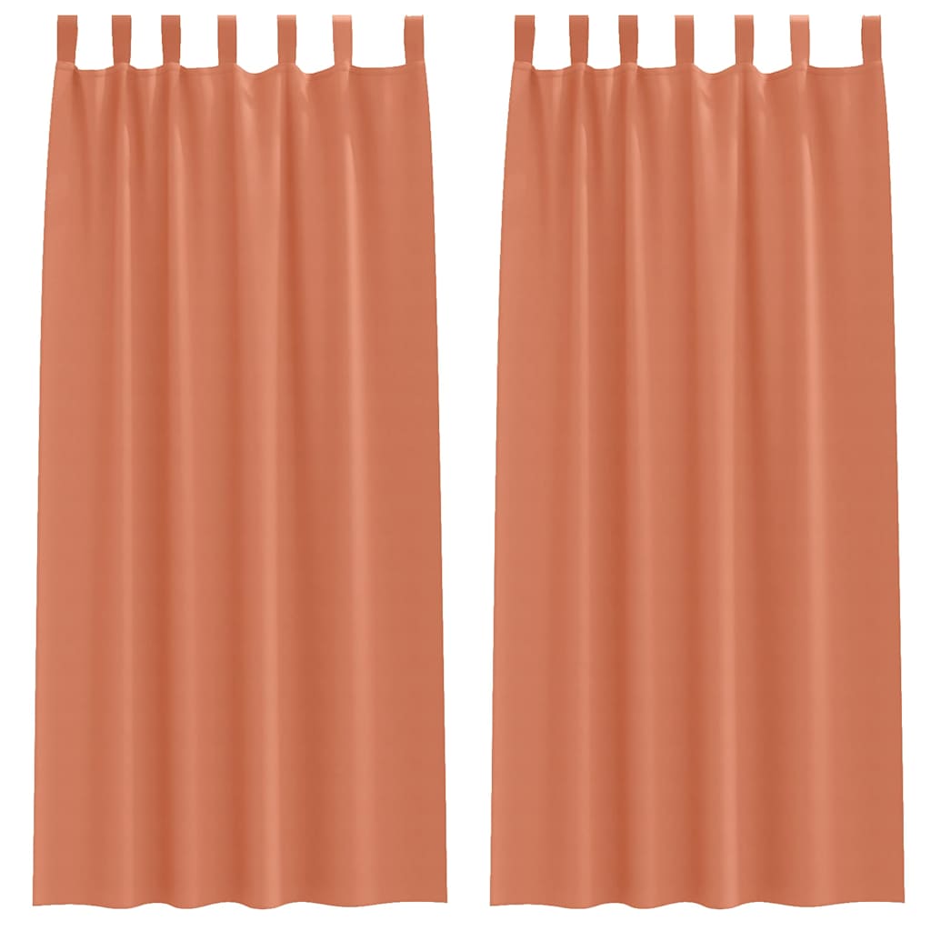 Zavjese za blackout s prstenovima 2 pcs Terakota 245 x 140 cm